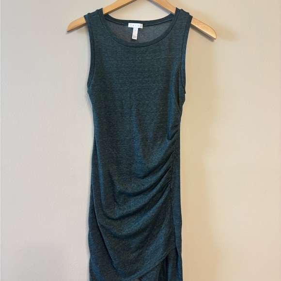 Leith Asymmetrical Sleeveless Dress in Deep Teal - Picture 1 of 4